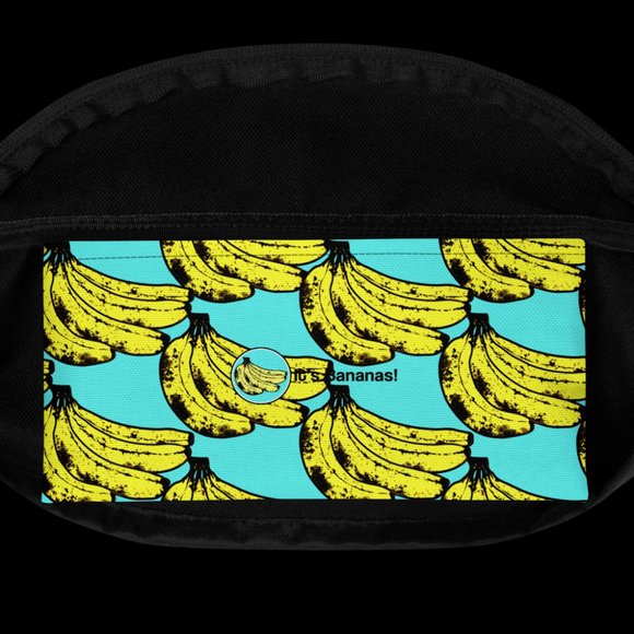 Brand New! Aqua Banana Print Fanny Pack/Crossbody Bag - Picture 7 of 7